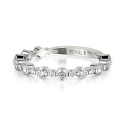 MICHAEL M Wedding Bands Platinum Classic Diamond Cluster Band B323PT