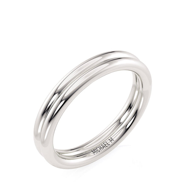 MICHAEL M Wedding Bands Platinum Wedding Band R819B