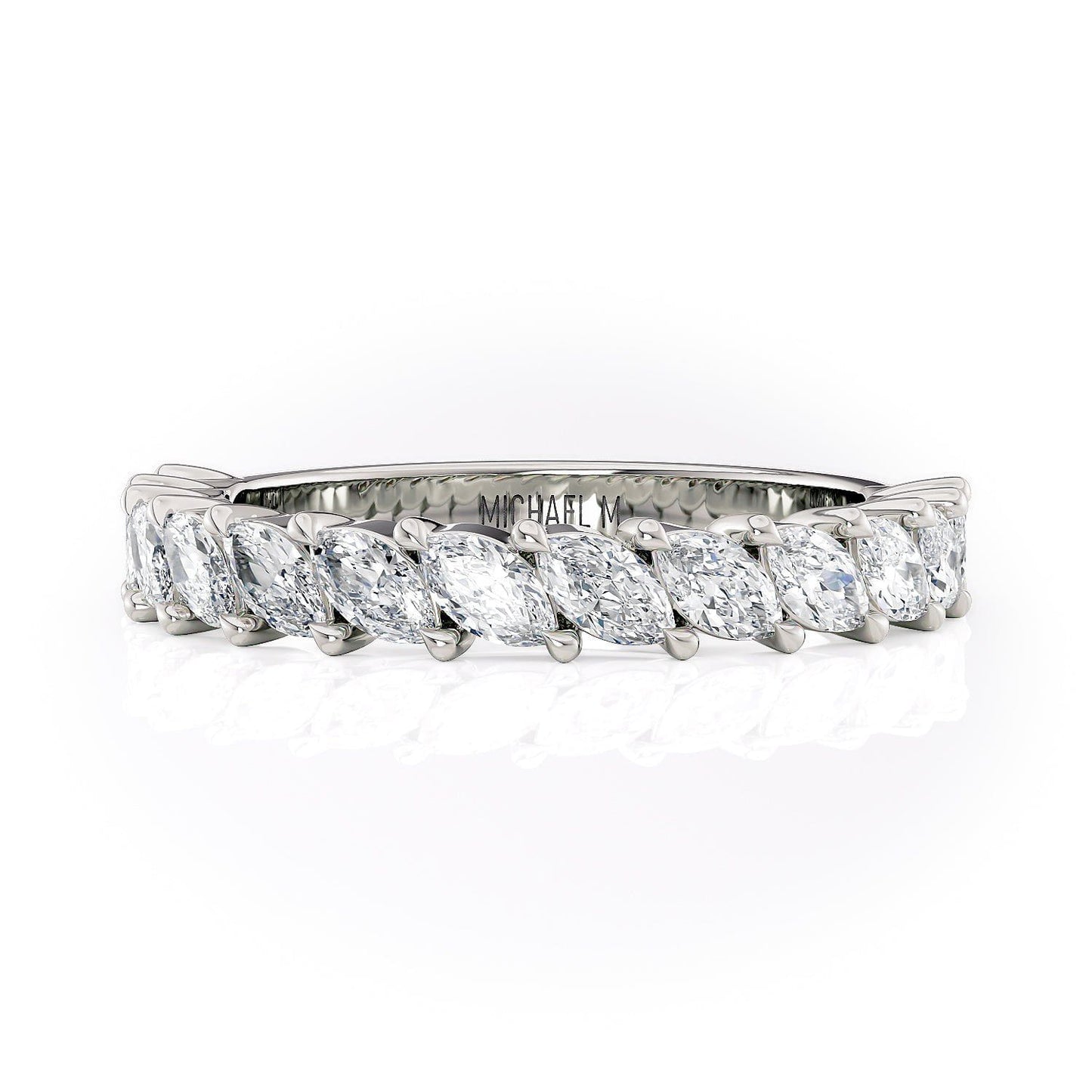 MICHAEL M Wedding Bands Platinum Wedding Band R827B