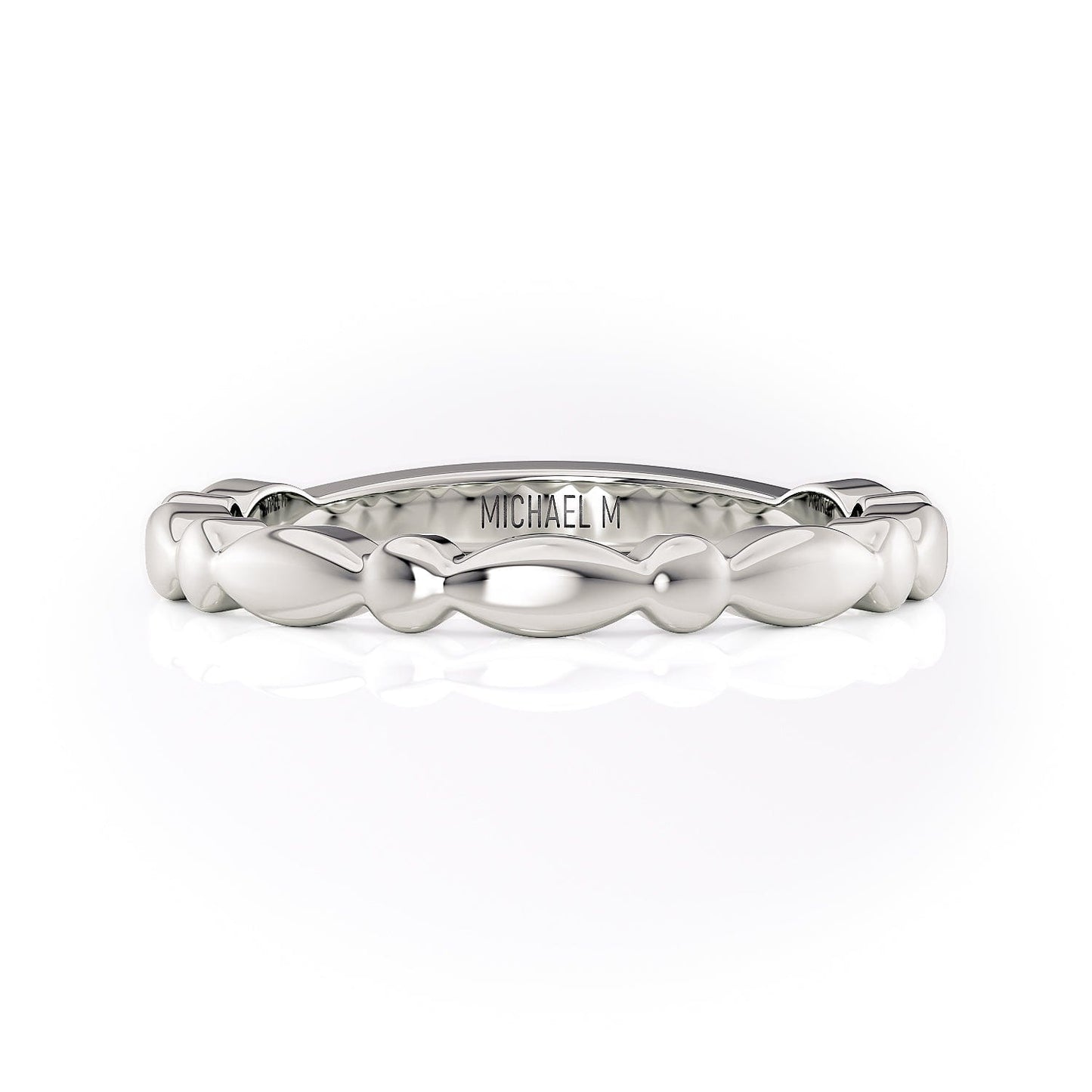 MICHAEL M Wedding Bands Platinum Wedding Band R829B