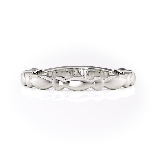 MICHAEL M Wedding Bands Platinum Wedding Band R829B
