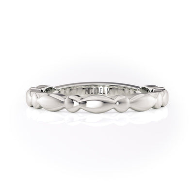 MICHAEL M Wedding Bands Platinum Wedding Band R829B