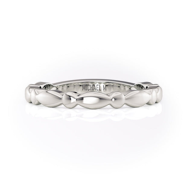 MICHAEL M Wedding Bands Platinum Wedding Band R829B