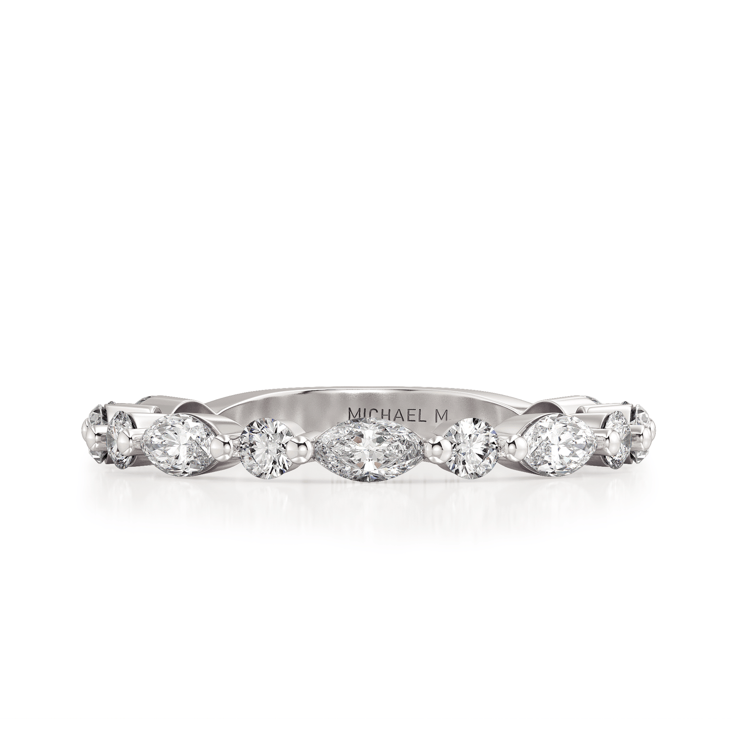 MICHAEL M Wedding Bands Platinum Wedding Band R831B