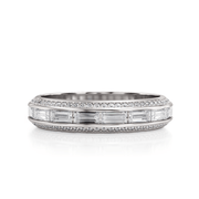 MICHAEL M Wedding Bands Platinum Wedding Band R835B