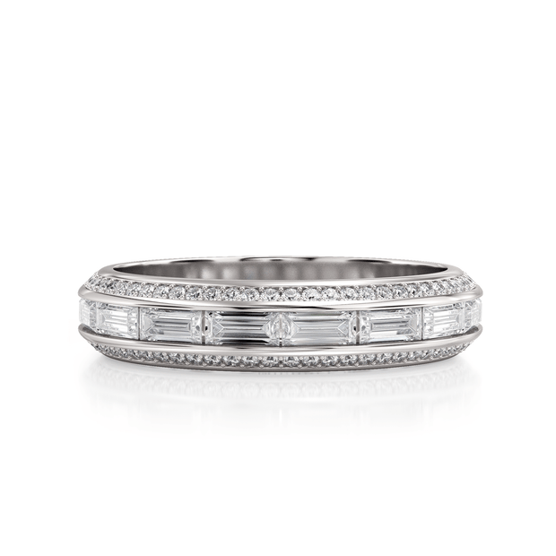 MICHAEL M Wedding Bands Platinum Wedding Band R835B