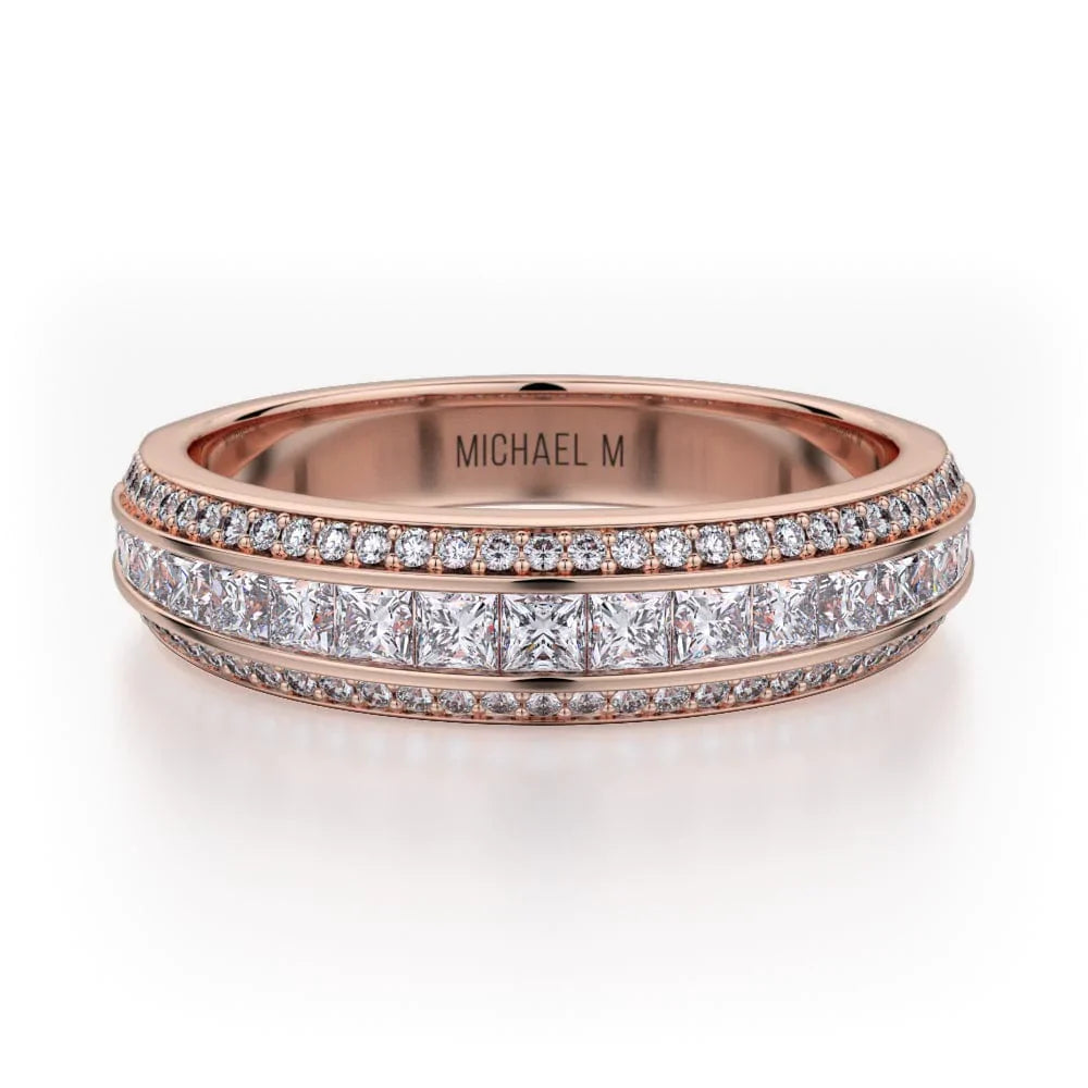 MICHAEL M Wedding Bands Rose Gold Wedding band R401SB R401SBRG