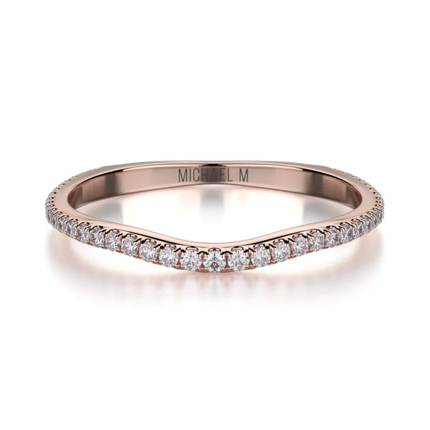 MICHAEL M Wedding Bands Rose Gold Wedding band R440SB R440SBRG