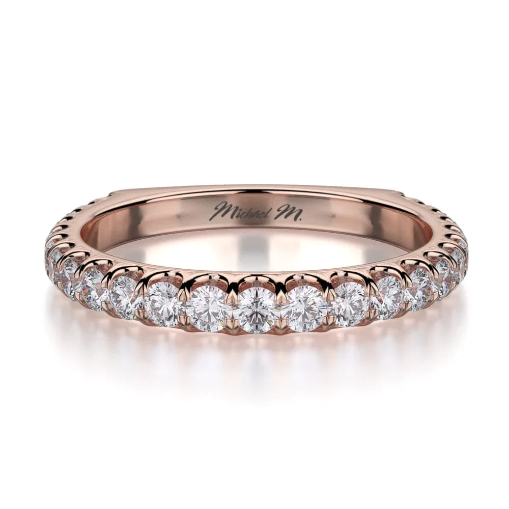 MICHAEL M Wedding Bands Rose Gold Wedding band R655SB R655SBRG