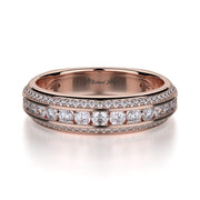 MICHAEL M Wedding Bands Rose Gold Wedding band R656B R656BRG