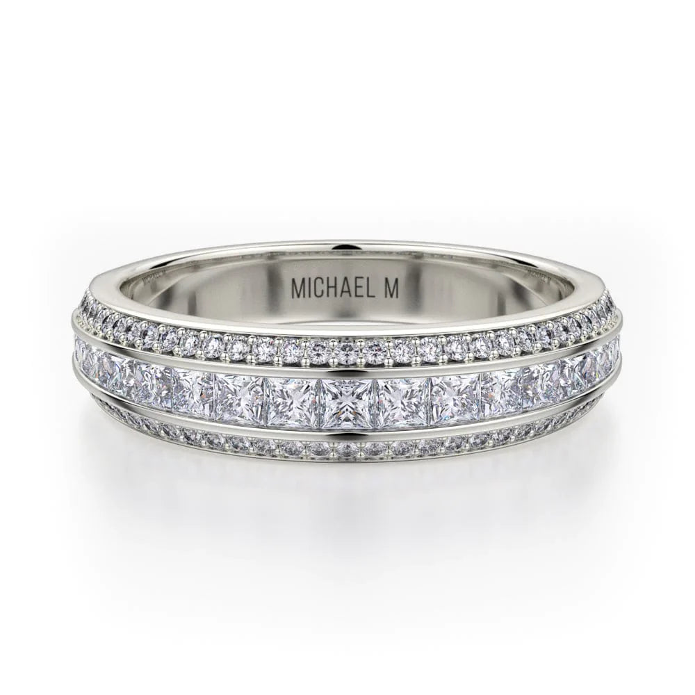 MICHAEL M Wedding Bands White Gold Wedding band R401SB R401SBWG