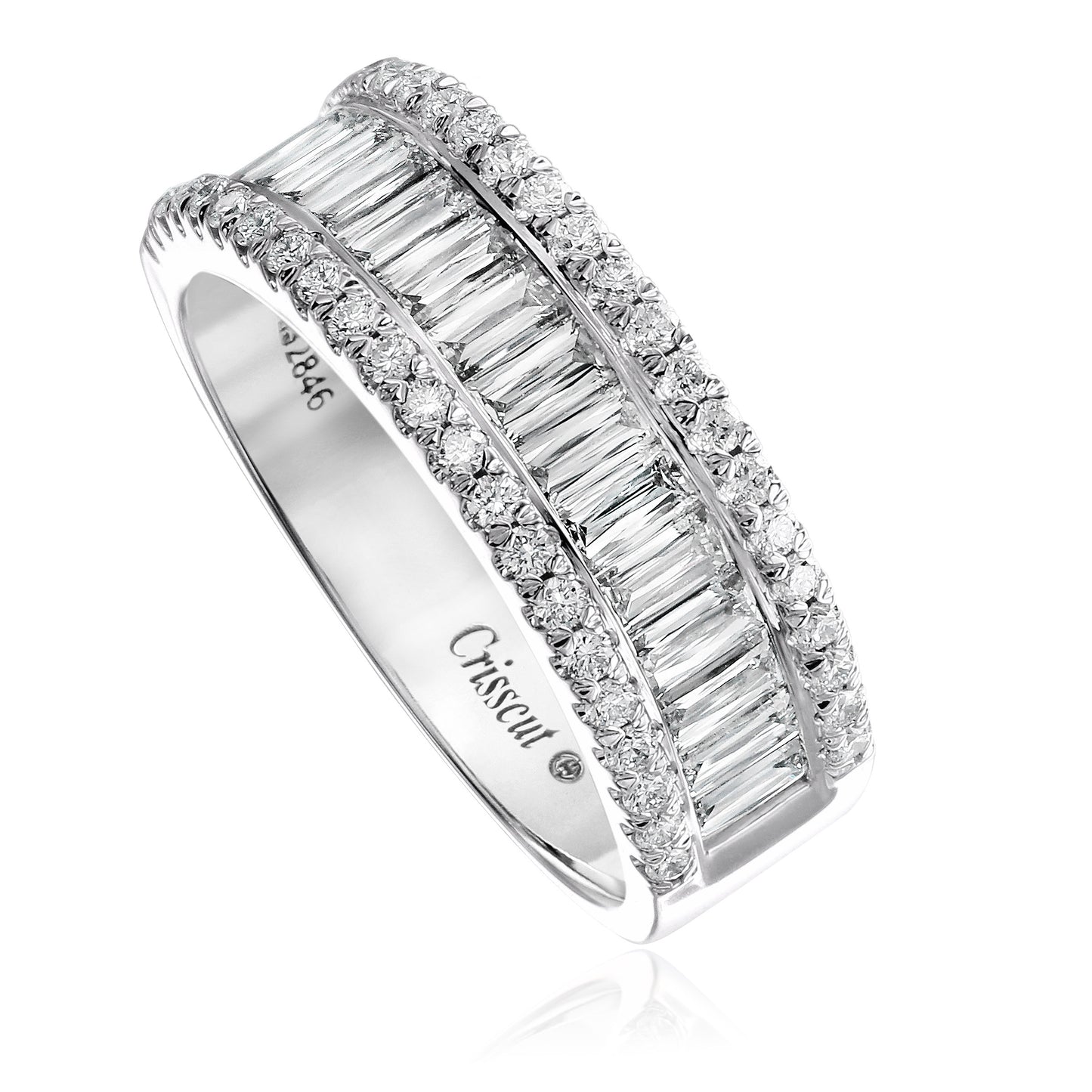 Crisscut Diamond Wide Band - 323B-BA150