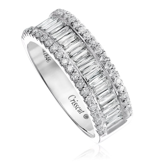 Crisscut Diamond Wide Band - 323B-BA150