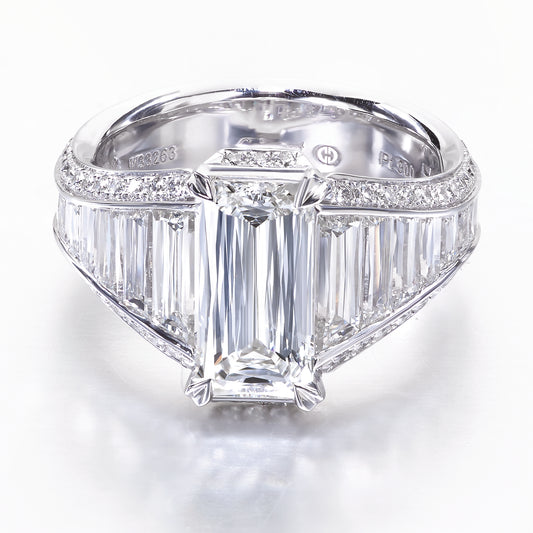 EMERALD CRISSCUT® DIAMOND ENGAGEMENT RING - 97C-EC200