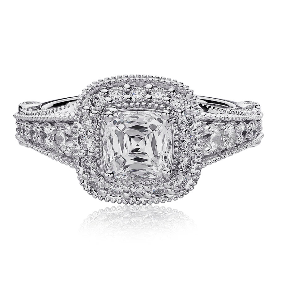 Crisscut Cushion Cut Engagement Ring - G38-CU100