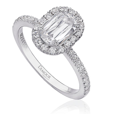 L'Amour Collection Diamond Halo Engagement Ring - L105-100