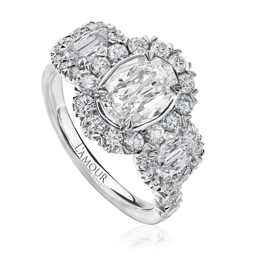 CRISSCUT® OVAL SHAPE DIAMOND ENGAGEMENT RING - L533-LOV100