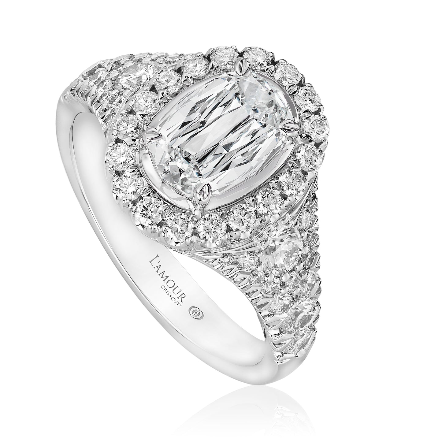 CRISSCUT® OVAL DIAMOND ENGAGEMENT RING - L541-LOV100