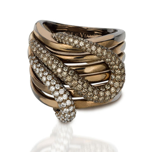 LeVian Chocolate Diamond Gladiator Style Ring NOAA6