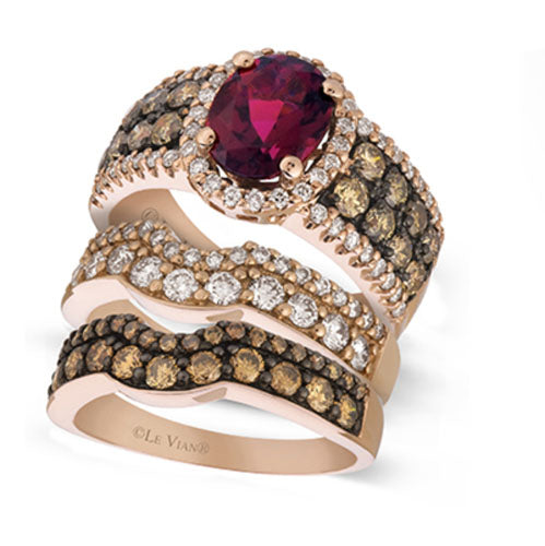 LeVian Chocolate Diamonds Ring Set SUQX1BD32